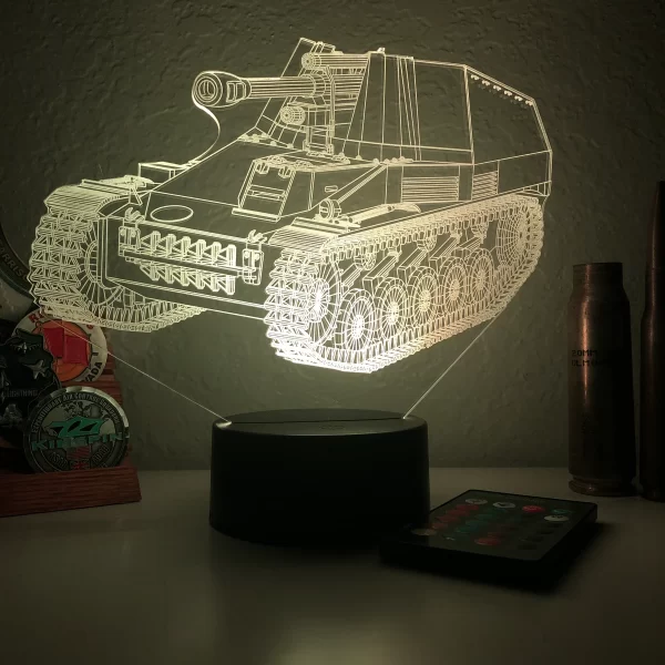 WWII German Wespe Artillery 3D Illusion Lamp - Image 5