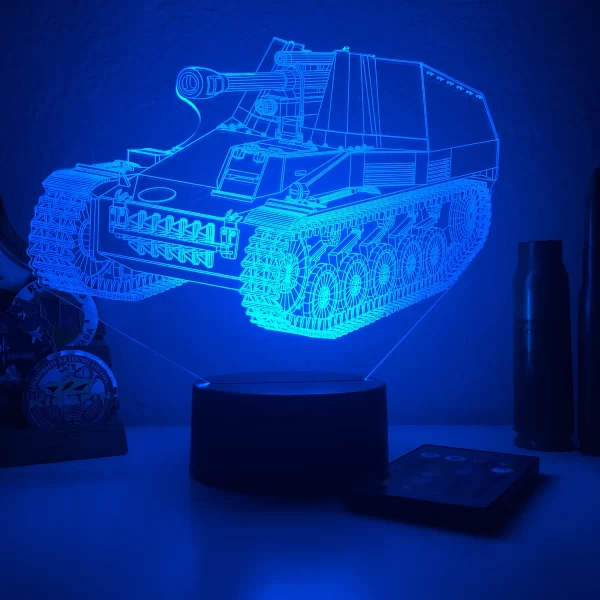 WWII German Wespe Artillery 3D Illusion Lamp - Image 4