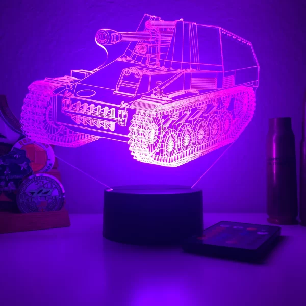 WWII German Wespe Artillery 3D Illusion Lamp - Image 3