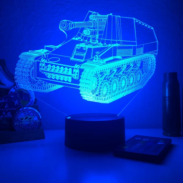 WWII German Wespe Artillery 3D Illusion Lamp - Image 2